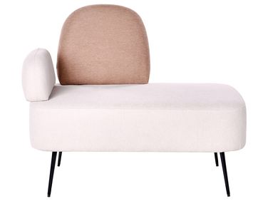 Linkszijdige chaise longue ARCEY Stof Bruin