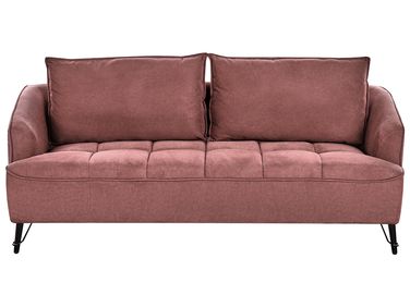 Canapé 3 places HOBRO Tissu Rouge Bordeaux