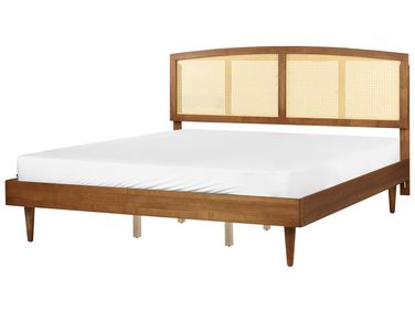 Bed Rotan VARZY 180 x 200 cm Bruin