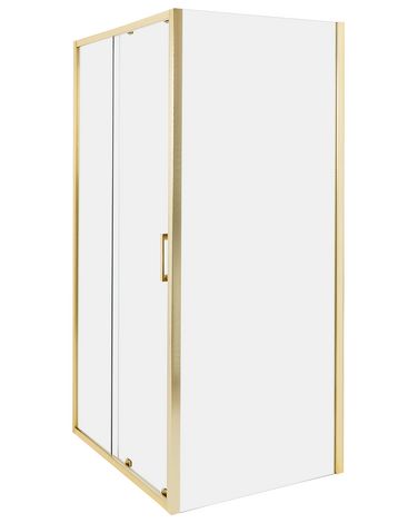Cabine de douche YORO 80 x 100 x 185 cm Doré