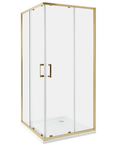 Cabine de douche TELA 90 x 90 x 185 cm Doré