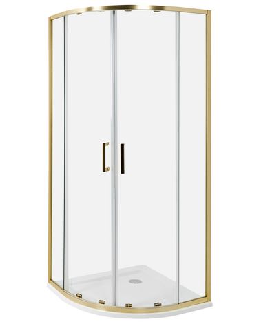 Cabine de douche JUKATAN 80 x 80 x 185 cm Doré