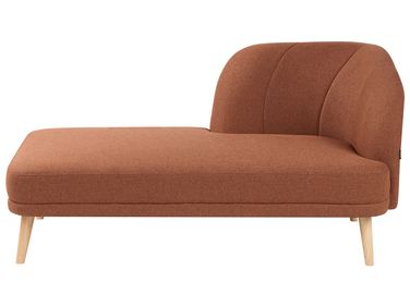 Chaise longue côté droit TANLAY Tissu Marron doré