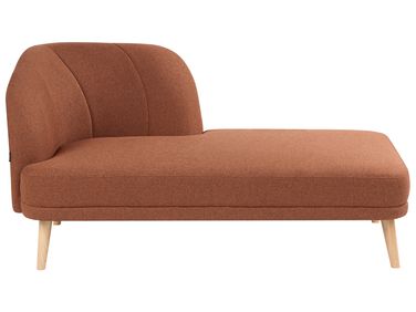 Linkszijdige chaise longue TANLAY Stof Goudbruin