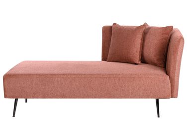 Chaise longue côté droit RIOM Tissu Rouge