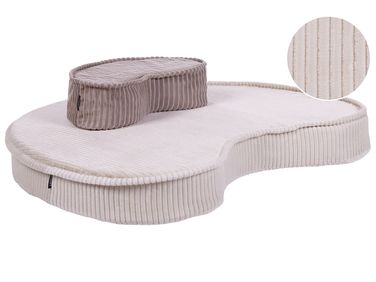 Pouf NILI Velours Beige clair