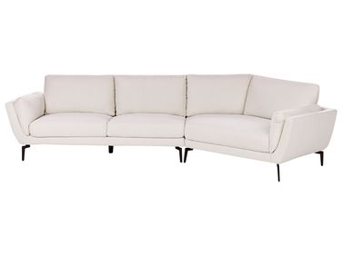 Bank 3-zits KANSSELI Stof Lichtbeige