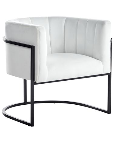 Fauteuil LARVIK II Fluweel Wit