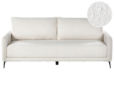 Sofa Bed 3 Seater HEMING Boucle Off-White