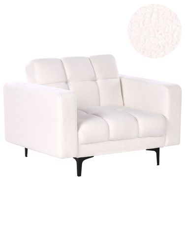 Fauteuil ALNES Bouclé Wit