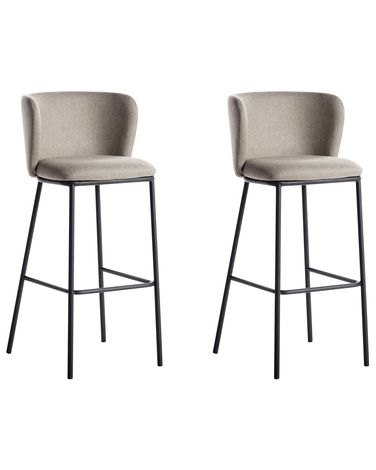 Set van 2 barstoelen MINA Taupe