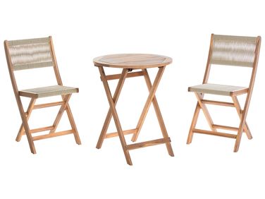 Bistroset inklapbaar PROSSEDI Acaciahout Beige