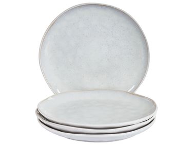 Set van 4 dinerborden SESAME Steengoed Lichtgrijs