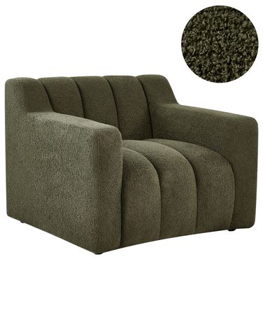Armchair AGERUP Boucle Dark Green