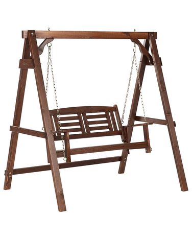 Balancelle de jardin NERITO Bois d’épicéa Marron foncé