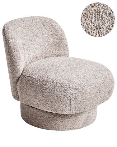 Draaifauteuil AYLO Bouclé Taupe