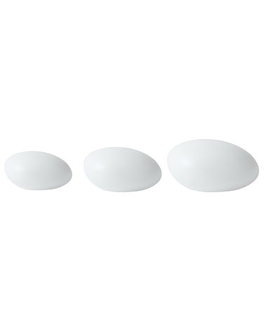 Set van 3 decoratieve LED lampen voor buiten FARALLON met afstandsbediening Wit