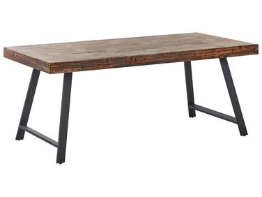 Eettafel WARTON Donkerbruin 180 cm 90 cm Dennenhout