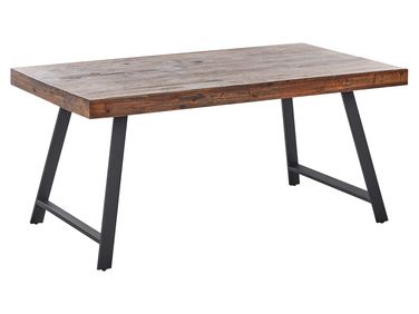 Eettafel WARTON Donkerbruin 160 cm 90 cm Dennenhout