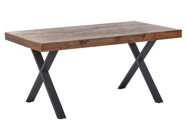Eettafel CLIFTON Donkerbruin 160 cm 90 cm Dennenhout