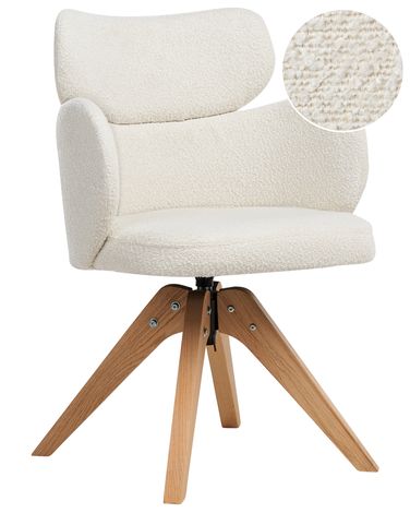 Chaise de salle à manger MARCY Bouclé Beige clair