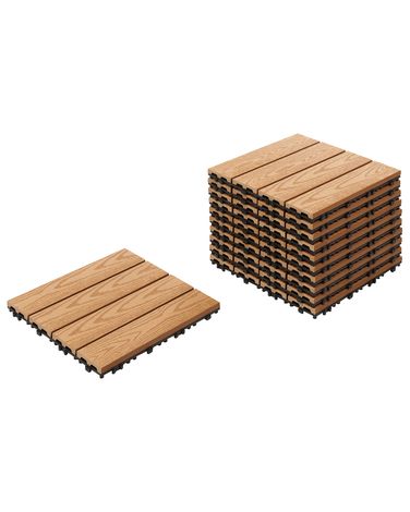 Caillebotis ATESSA Composite bois-plastique (WPC) Marron clair
