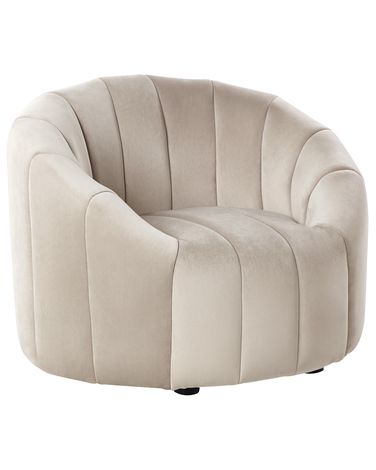 Fauteuil MALUNG Fluweel Beige