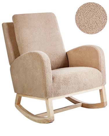 Fauteuil à bascule ALSTA Bouclé Beige