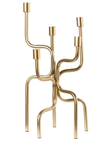 Bougeoir PORRTELA Métal 50 cm Doré