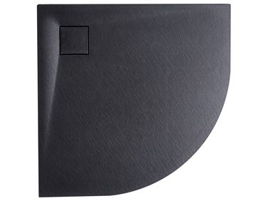 Douchebak PARON 80 x 80 x 3 cm Zwart
