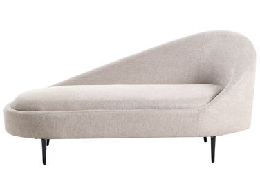 Rechtszijdige chaise longue VALREAS Stof Taupe