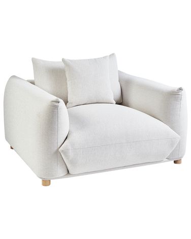 Fauteuil LUVOS Tissu Blanc cassé