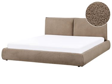 Waterbed Boucle VINAY 180 x 200 cm (EU Super King) Brown