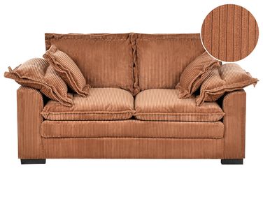 Sofa 2 Seater TIRRO Corduroy Brown