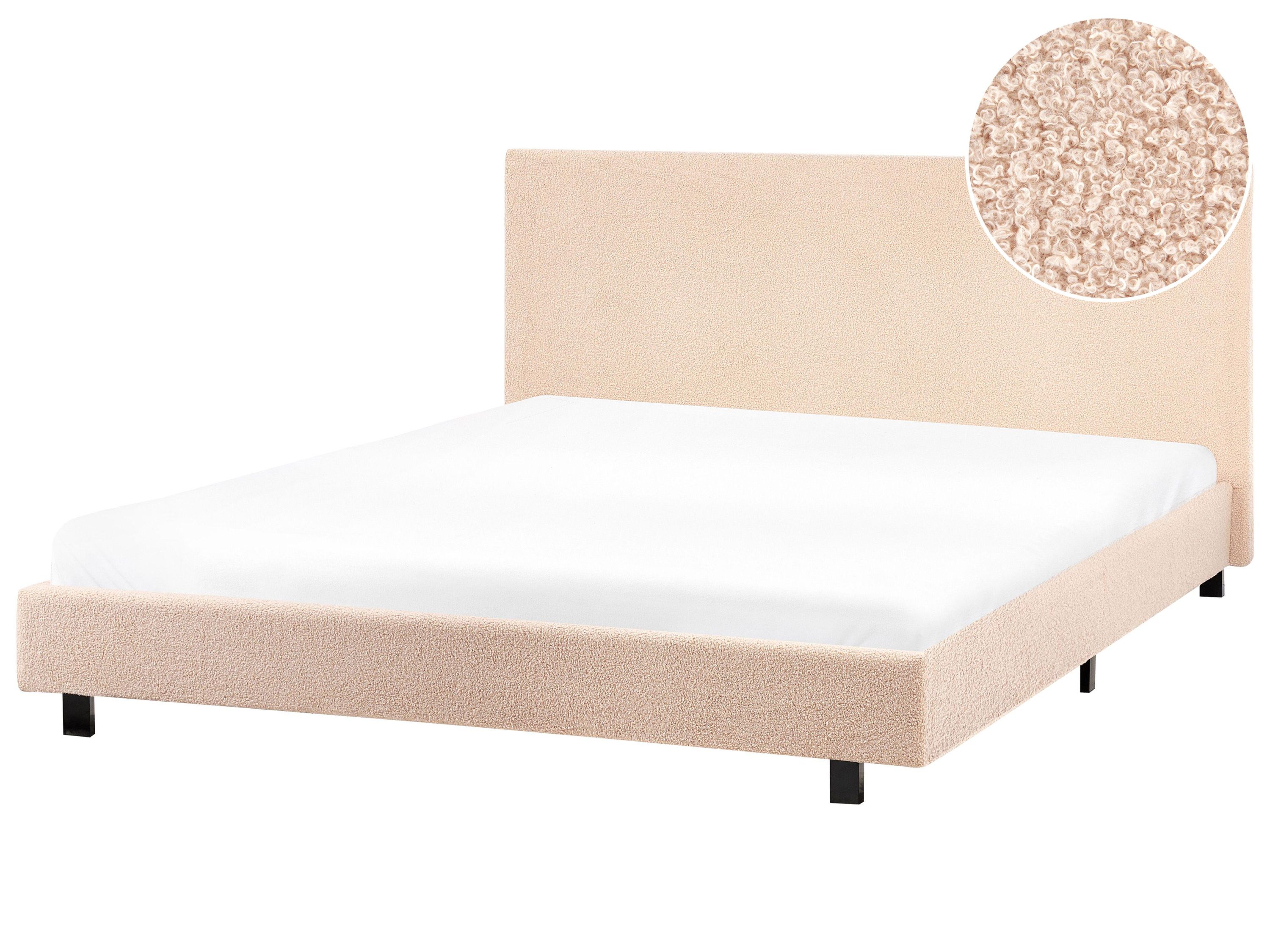 Waterbed Boucle ALBI 160 x 200 cm (EU King Size) Beige