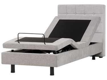 Adjustable Bed Fabric DUKE 90 x 200 cm (EU Single) Light Grey