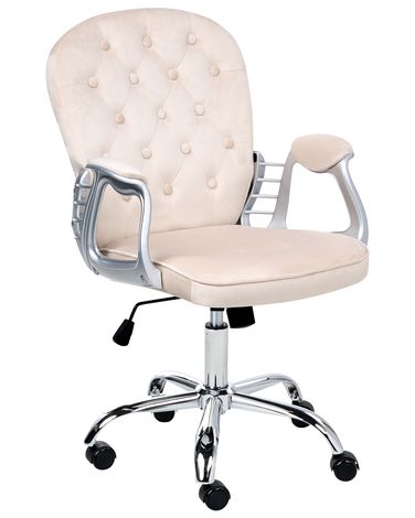 Bureaustoel PRINCESS Fluweel Beige