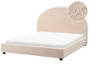 Waterbed Boucle VAUCLUSE 140 x 200 cm (EU Double) Beige