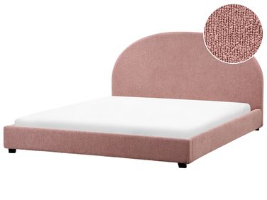 Waterbed Boucle VAUCLUSE 180 x 200 cm (EU Super King) Pastel Pink