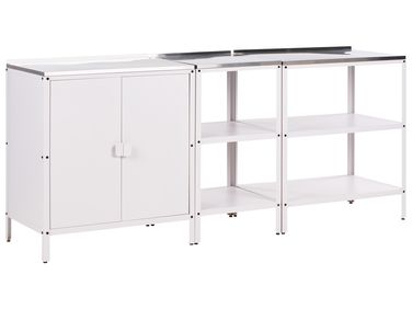 3 Piece Outdoor Kitchen Set VILAMA Metal White