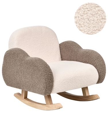 Chaise à bascule pour enfants Nuage SKARE Bouclé Beige