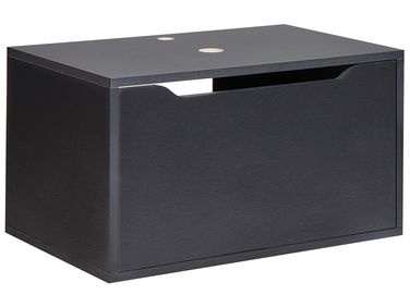Wall Mounted Vanity Unit PETROLINA 60 cm Black