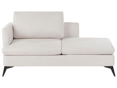 Linkszijdige chaise longue SIEVOZ Stof Lichtbeige