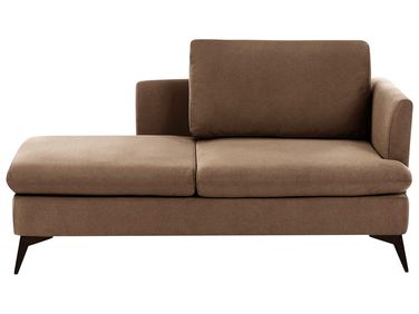 Chaise longue côté droit SIEVOZ Tissu Marron