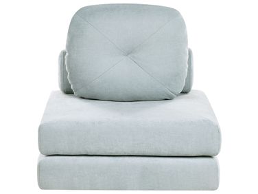 Single Sofa Bed OLDEN Chenille Light Blue