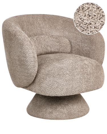Draaifauteuil LIEKSA Bouclé Beige