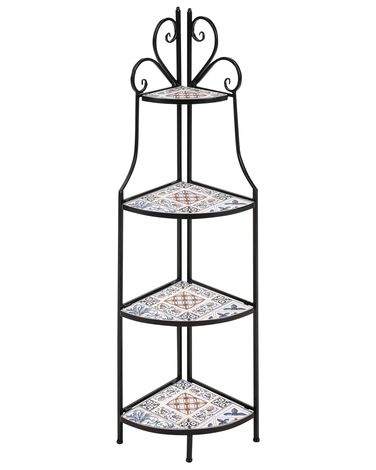Shelving Unit FAVARA Metal 128 cm 43 cm Black