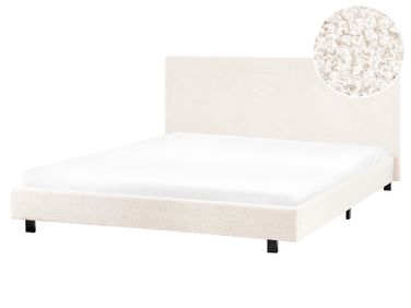 Waterbed Boucle ALBI 160 x 200 cm (EU King Size) Off-White