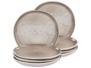 Set van 8 dessertborden COSTMARY Steengoed Grijs