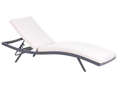 Transat avec coussin AMELIA Métal Beige clair